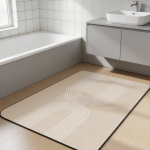 Beige Ultra-Thin Non-Slip Bath Mat - Image 2