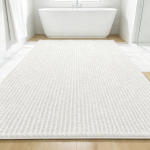 Ivory Chenille Non-Slip Bath Mat - Image 2