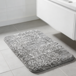 Light Gray/White Fluffy Non-Slip Bath Mat - Image 2