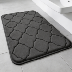 Black Memory Foam Non-Slip Bath Mat - Image 2