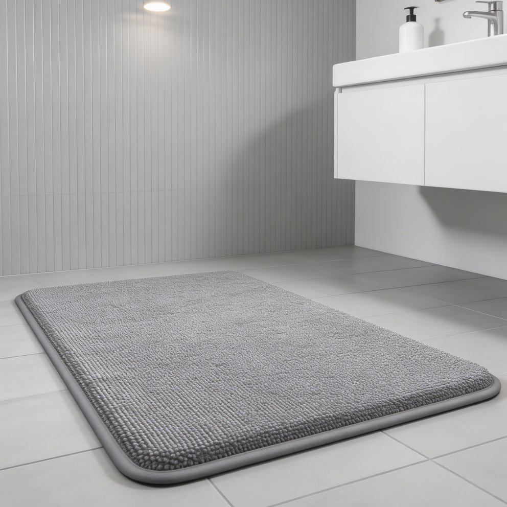 23 Grey Thick Memory Foam Bath Mat - Image 1