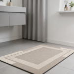 Beige Rubber-Backed Ultra-Thin Bath Mat - Image 2