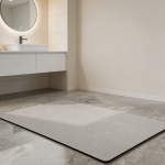 Light Grey Rubber Non-Slip Bath Mat - Image 2