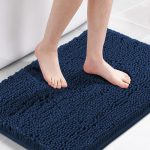 Navy Blue Extra-Thick Chenille Bath Mat
