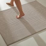 Beige Large Thin Non-Slip Bath Mat